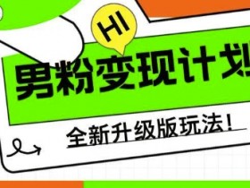 男粉变现计划，全新升级玩法，小白宝妈轻松上手日入5张【揭秘】