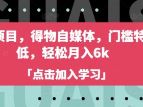 蓝海项目，得物自媒体，门槛特别低，轻松月入6k