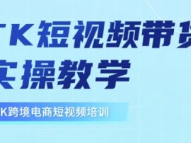 东南亚TikTok短视频带货，TK短视频带货实操教学