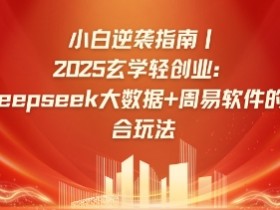 小白逆袭指南，2025玄学轻创业：Deepseek大数据+周易算法的融合玩法
