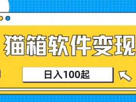 小众AI赛道，猫箱APP挣取收益，上班族专属小项目，日入100-150