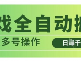 游戏全自动搬砖，解放双手无脑日入多张，可多号操作【揭秘】