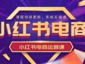 小红书电商运营实操课，​新手从0~1落地实操