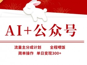 AI+公众号，流量主分成计划，全程喂饭，简单操作，单日变现3张+【揭秘】