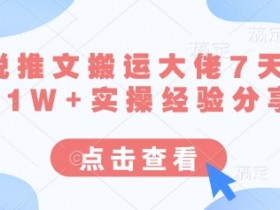 小说推文搬运大佬7天收益1W+实操经验分享