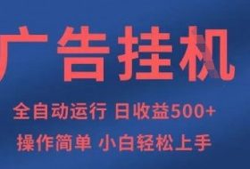 广告挂G全自动5张+项目，操作简单，小白轻松上手【揭秘】
