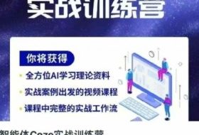 智能体Coze实战训练营，掌握新时代效率工具，让你人生即刻开挂