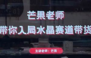 芒果老师·带你入局水晶赛道带货