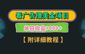 Google谷歌看广告撸美金，3分钟到账2.5美元，自撸拉新收益无上限，轻松日入1k+