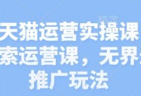 淘宝天猫运营实操课，新品搜索运营课，无界最新推广玩法