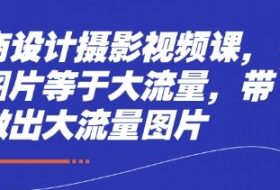 电商设计摄影视频课，好图片等于大流量，带你做出大流量图片