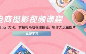 （14429期）电商摄影视频课程，从PS到设计方法，掌握电商短视频拍摄，制作大流量图片