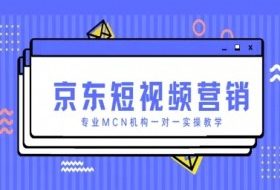 京东短视频营销项目，专业MCN机构一对一实操教学