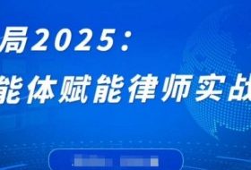 破局2025：智能体赋能律师实战课，打破编程壁垒，完成复杂任务，沉淀专属知识，赋能律师实务