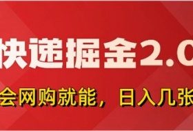 快递掘金2.0，拼多多0元购+快递返佣，全自动下单软件，小白轻松上手，日入5张+【揭秘】