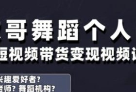 抖音舞蹈账号运营与变现实战课，舞蹈个人ip短视频带货变现
