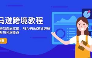 亚马逊跨境教程，店铺注册到选品攻略，FBA/FBM发货讲解，把握风险与利润