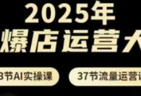 2025年AI爆店运营大课，13节AI实操课+37节流量运营课