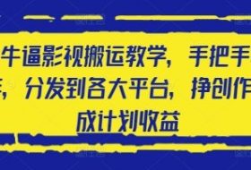 2025最牛逼影视搬运教学，手把手教你操作，分发到各大平台，挣创作者分成计划收益