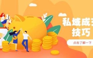 （14601期）私域成交技巧，帮你从入门到精通，破解四大痛点，快速变现，轻松收钱