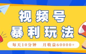 视频号AI赚钱法，每天只需10分钟，月入6万+！（超详细拆解）