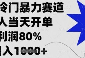 闲鱼冷门暴力赛道，新人当天开单，利润80%，日入1k+【揭秘】