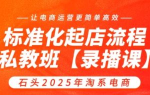 石头老师·2025年淘宝电商标准化起店流程私教班