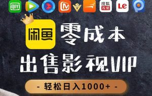 （14656期）零成本卖影视会员，一天卖出上百单，轻轻松松日入1000+