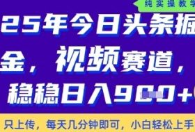 今日头条视频赛道最新玩法，每天十分钟，保底日入9张+【揭秘】