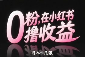 0粉在小红书撸收益，日入几张
