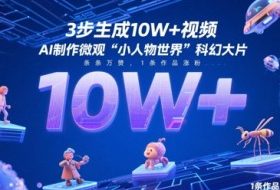 3步生成10W+视频，AI制作微观“小人物世界”科幻大片，条条万赞，1条作品涨粉2.3W