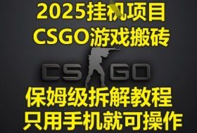 2025挂G项目，CSGO游戏搬砖，保姆级拆解教程，只用手机就可操作【揭秘】