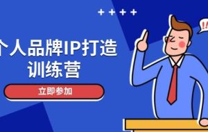 （14737期）个人品牌IP打造训练营，打造人设吸粉话术，日增精准粉，玩转社群变现技巧