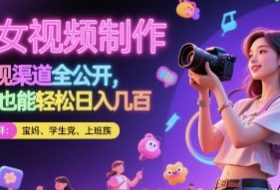 美女视频制作 + 变现渠道全公开，小白也能轻松日入几张【揭秘】