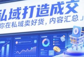 私域打造成交，教你在私域卖好货，内容汇总