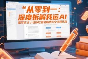 从零到一：深度拆解我运用AI撰写爽文小说挣取首笔稿费的全流程思路