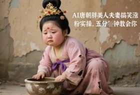 AI唐朝胖美人夫妻搞笑涨粉实操，五分钟教会你