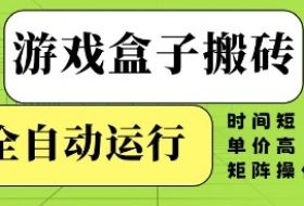 游戏盒子搬砖，全自动运行，无需人工，时间短、单价高、矩阵操作【揭秘】