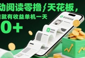 自动阅读零撸天花板，阅读就有收益单机一天20+
