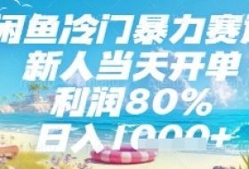 闲鱼冷门暴力赛道，新人当天开单，利润80%，日入几张，长期可做【揭秘】