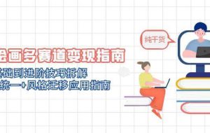 （14798期）AI绘画多赛道变现指南：MJ基础到进阶技巧拆解，角色统一+风格迁移应用指南