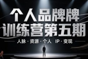 个人品牌训练营第五期，人脉·资源·个人IP·变现