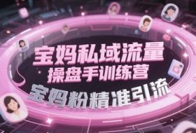 宝妈私域流量操盘手训练营，宝妈粉精准引流