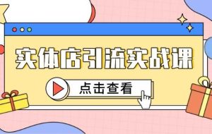 （14828期）实体店引流实战课，短视频认知+抖加投放，精准对标百客进店
