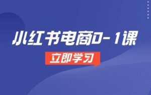 （14841期）小红书电商0-1课，开店选品全流程，多平台素材处理与爆款笔记制作