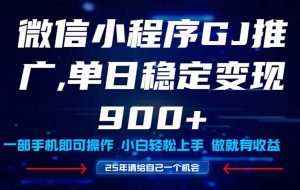 （14854期）25年爆火小程序自动运行推广玩法教学，小白宝妈轻松上手，单日稳定变现900+