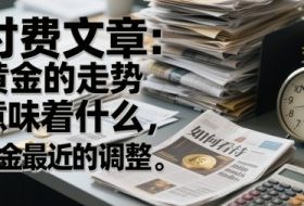 付费文章：黄金的走势意味着什么，如何看待黄金最近的调整