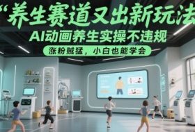 养生赛道又出新玩法，AI动画养生实操不违规，涨粉贼猛，小白也能学会
