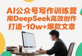 AI公众号写作训练营，用DeepSeek高效创作，打造10w+爆款文章