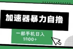 205新风口，加速器暴力自撸，单机日入1k+【揭秘】